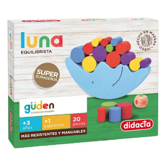 Juego Lúdico Didacta En Madera Luna Equilibrista Para Niños