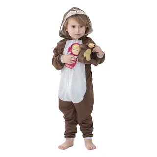 Pijama Infantil MacacĂŁo Kigurumi Fantasia Urso Marrom Pijama Infantil MacacĂŁo Kigurumi Fantasia Urso Marrom