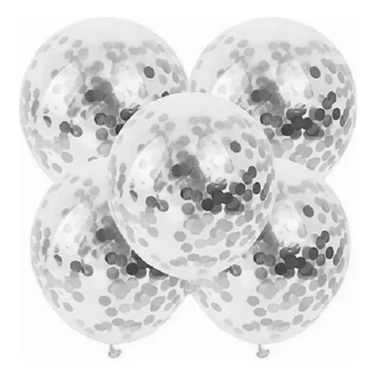 Pack 20 Globos Confeti 12pulgadas Fiestas Cotillon