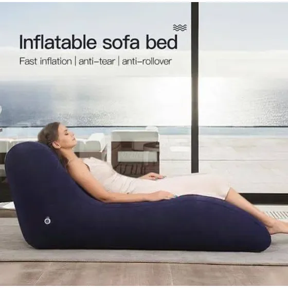 Sofa Inflable Individual Diseño S,azul/rojo Multiusos In-out