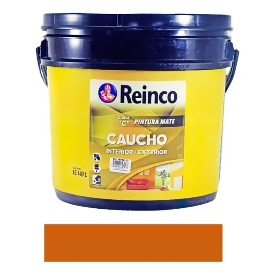 Pintura Caucho Tipo C Terracota Cuñete 4 Galones Reinco
