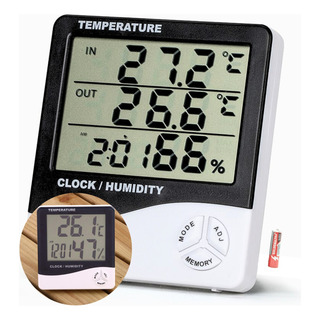 Termo-higrômetro Digital Relógio Umidade E Temperatura Do Termo-higrômetro Digital Relógio Umidade E Temperatura Do