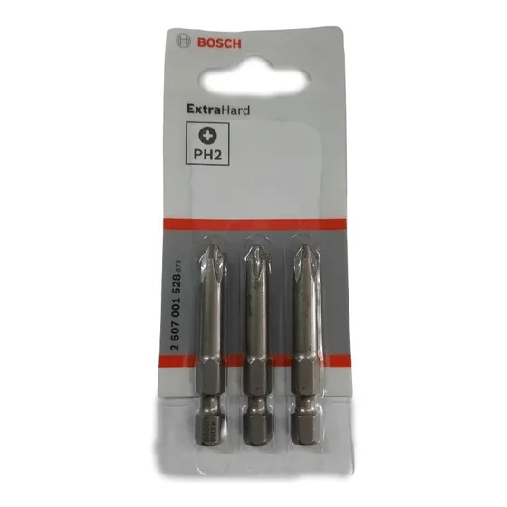Puntas De Atornillar Philips Ph2 X 49mm. X 3u. Bosch