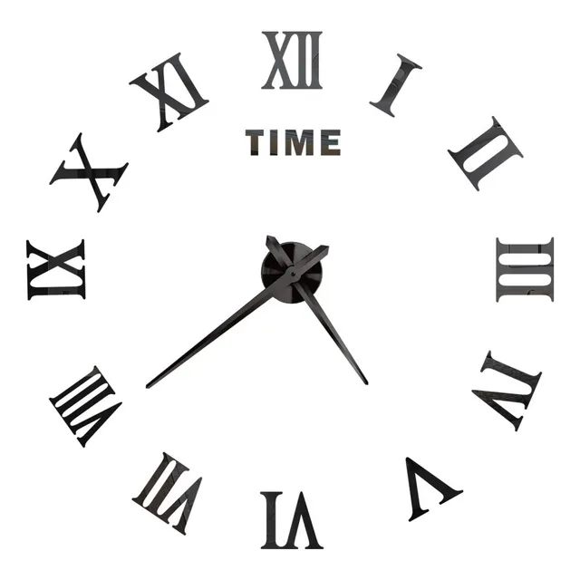 Reloj De Pared Grande 3d Para Bricolaje Con Números Romanos,