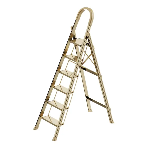 Escalera De 6 Escalones, Taburete Plegable De Aluminio Con P