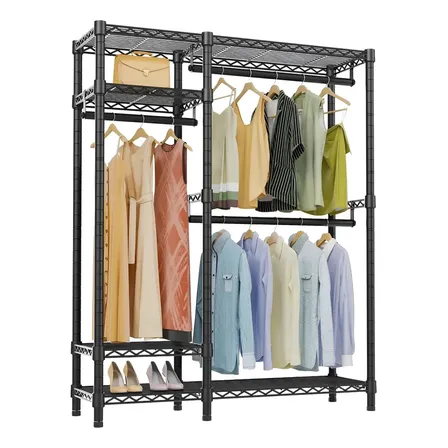 Metal Organizador Para Closet Ajustable Rack Percheros Ropa