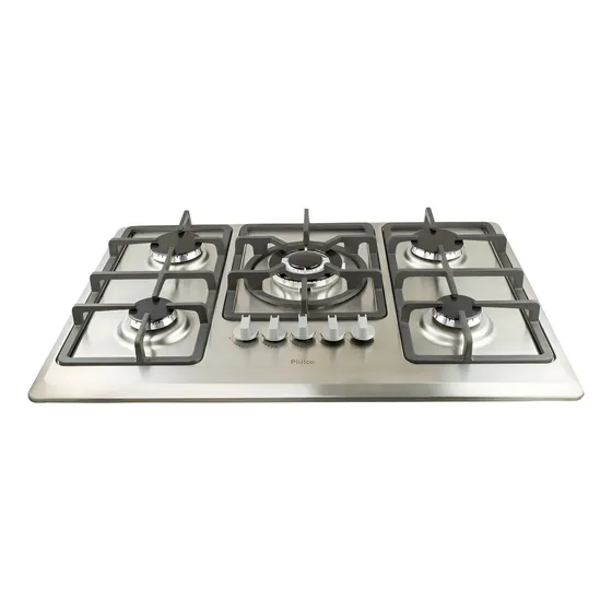 Fogão cooktop com alimentação gás - Philco PCT05ITC cor prateado - 5 queimadores