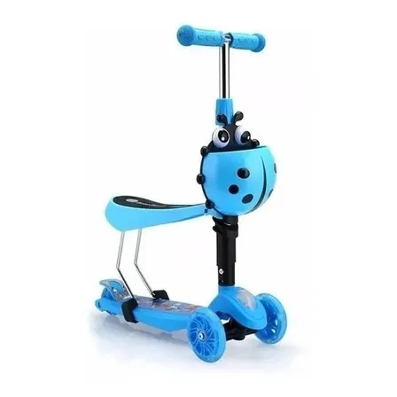 Scooter Monopatín 3 En 1 Ajustable Niño Chinita