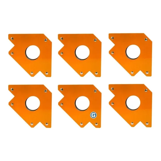 6 Escuadras Soporte Magnético 4 Pu 22 Kg Soldar Dogo Gramabi