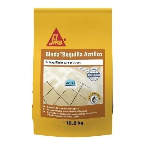 Sika Binda Boquilla Acrílico Para Enchapes Beige 10kg