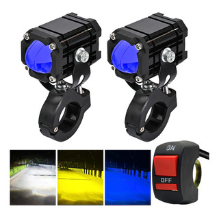 2pz Faros De Lupa Luz Led Spot Luz Para Moto + Interruptor 2pz Faros De Lupa Luz Led Spot Luz Para Moto + Interruptor
