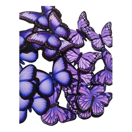 Mariposas Papel Matelina X150  3 D Impresas Ambos Lados