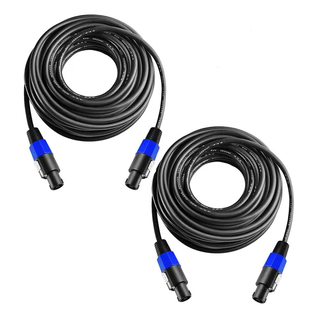 Yoico 2pcs 25 Pies Profesional Speakon A Speakon Cables A...