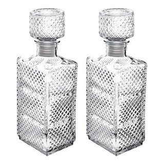 2 Licoreras De Cristal Vintage Rectangular Vidrio 1 Litro 2 Licoreras De Cristal Vintage Rectangular Vidrio 1 Litro