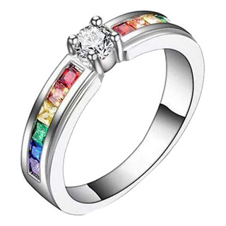F Anillo De Dedo Colorido De Cristal Arcoíris Perfecto Para F Anillo De Dedo Colorido De Cristal Arcoíris Perfecto Para