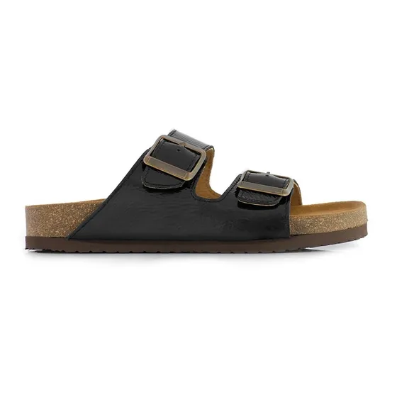 Chinela Cuero Mujer Briganti Sandalia Moda Goma Mcch02303 Ch