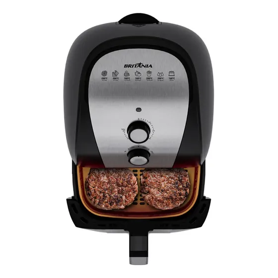Britânia air fryer BFR51 5,5L antiaderente gold potência de 1500w cor preto