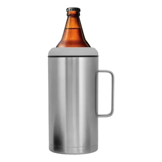 Resfriador De Cerveja 2 Em 1 Térmico 1,2 L Prateado