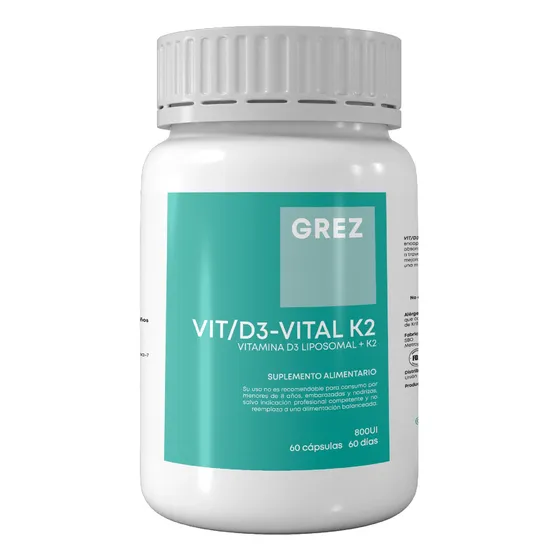 Vit/d3-vital + K2 Vitamina D3 Liposomal 800ui / 60 Cápsulas Sabor Sin sabor