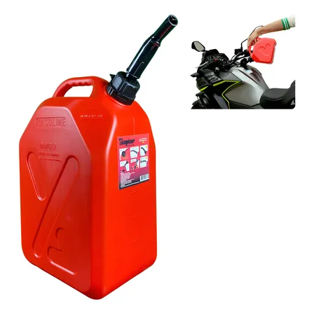 Galão Reserva Tanque Combustível Gasolina 20 Litros Vermelho