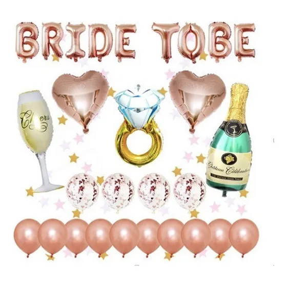 Kit De Decoración De Despedida De Soltera Globos Bride