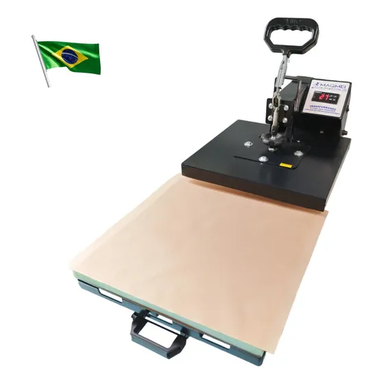 Prensa Térmica Para Sublimação Maqmei 38x38 110v E 220v Cor Preto