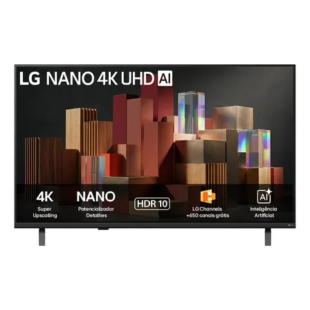 Smart TV LG 55'' 4K Ultra HD NANO AI Webos 26 55UN85C HDR10 Bluetooth Wi-Fi Google Cast