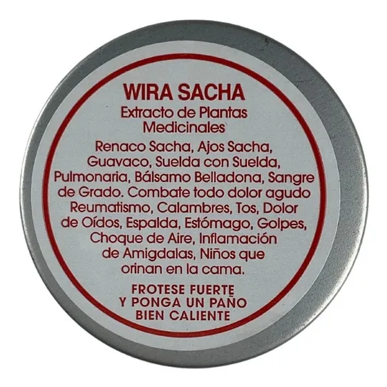 10 Latas Wira Sacha Verde  Unguento Frotacion Masajes Neutra
