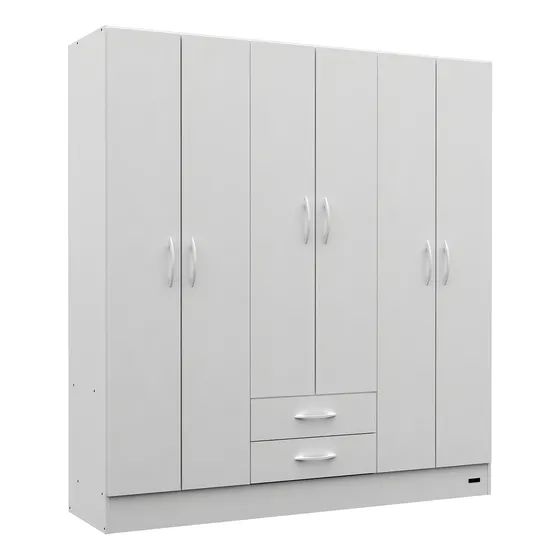 Placard Ropero 6 Puertas Mosconi Pack Color Blanco