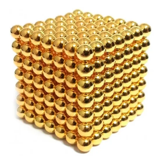 Cubo Magico Imantado Antistress Para Adultos Dorado Oficial