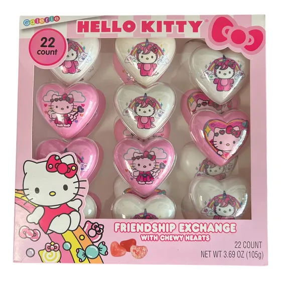 Set De Regalo Dulces Hello Kitty 22 Corazones Coleccionables
