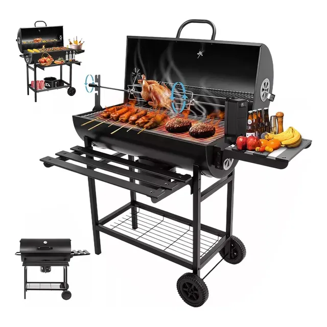 Asadores De Carbón Con Ruedas Parrilla Eléctrica Para Carne