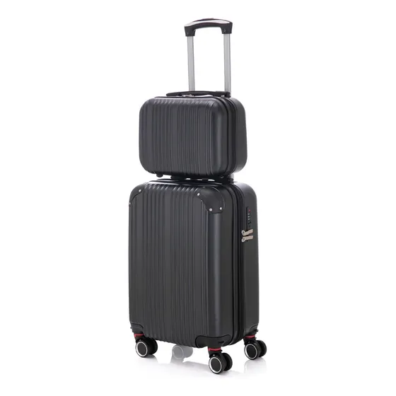 Kit Mala Bordo E Frasqueira Pc 10kg 20in Ziper Extensão Tsa