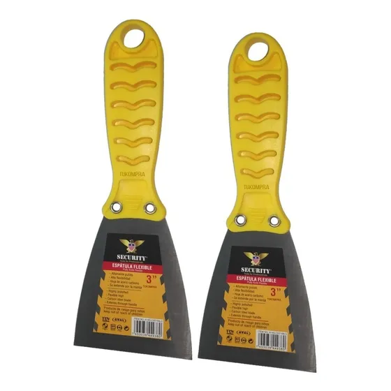 Espátulas Metalicas Flexibles Acero Carbono Mango Plastico 