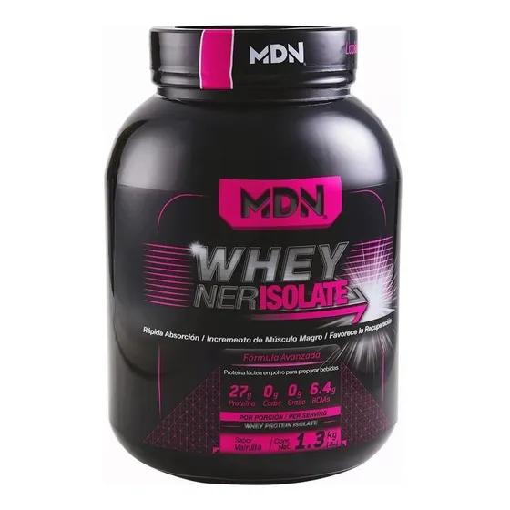 Proteína Aislada Whey Ner Isolate MDN Sports 1.36 kg Sabor Vainilla