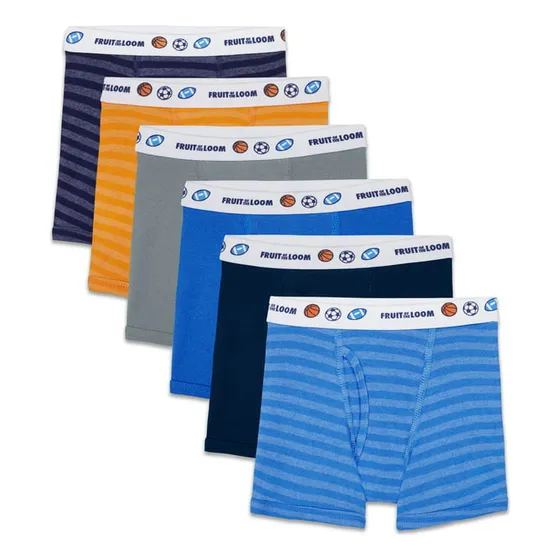 6 Pack Boxer Niños Fruit Of The Loom,  Carter's Talla 4-5