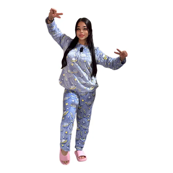 Pijama Luminosa Adulto Cómoda Calientita Amplia Stretch