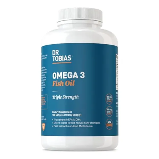 Aceite De Pescado Omega 3 Del Dr. Tobias, 2000 Mg Triple