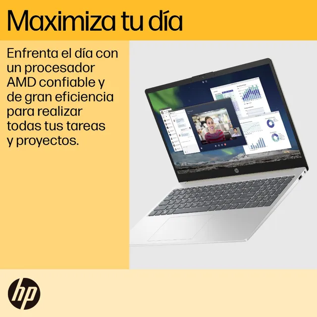 Laptop Hp 15-fc0033la Amd Ryzen 7 16 Gb Ram 1tb Ssd 15.6 Fhd Dorado Cálido