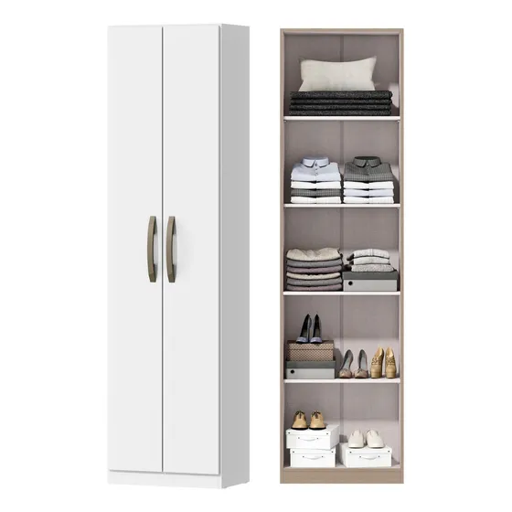 Mueble De Cocina Multiuso 2 Puertas 4 Estantes LG Color Blanco