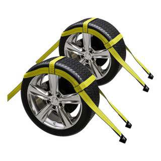 2 Correas Con Gancho Neumático De Coche Remolque P/ 38-48cm 2 Correas Con Gancho Neumático De Coche Remolque P/ 38-48cm