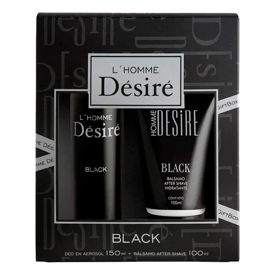 Desodorante Desire Black Homme 150 Ml+ Bálsamo 100 Ml