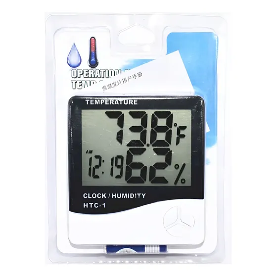 Termohigrometro Digital (temp.humedad.reloj) Htc-1 Con Pila | Cuotas sin interés