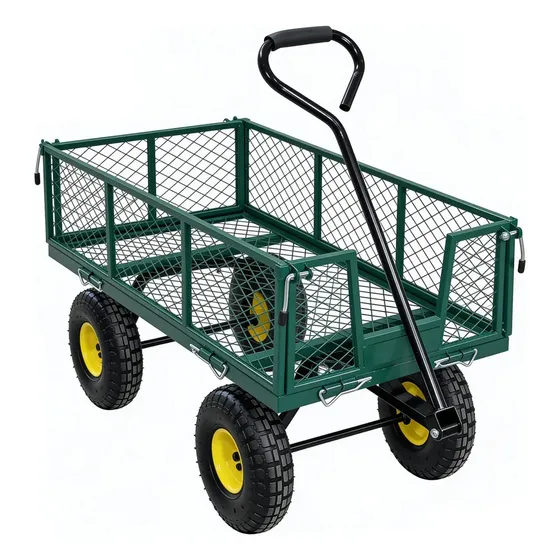 Carro Carrito Para Jardin Jardinero Paisajismo Exteriores Verde