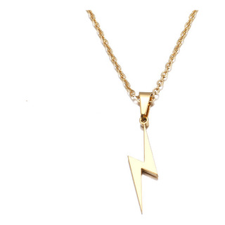 Collar Rayo Acero Inoxidable Relampago Hip Hop Hombre Mujer Collar Rayo Acero Inoxidable Relampago Hip Hop Hombre Mujer
