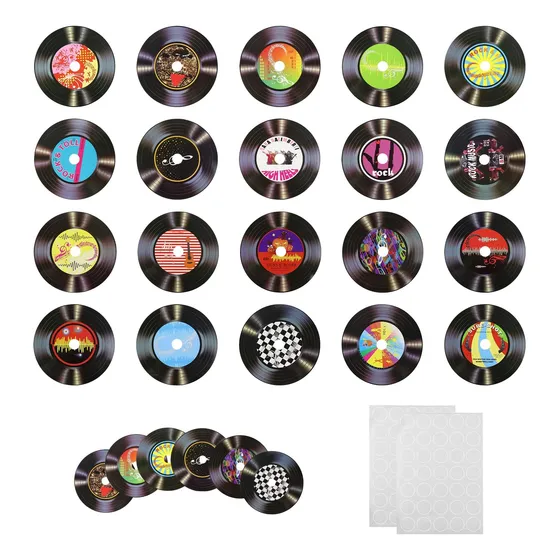 Decoración De Discos De Vinilo En Blanco, Kit De Collage De 