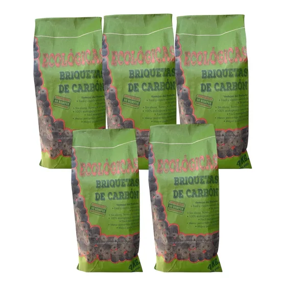 Briquetas De Carbón De Quebracho Ecológicas X4 Bolsas