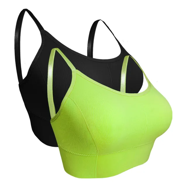 Kit 2 Sutia Top Alça Fina C/ Bojo Academia Sea Suf - Oferta