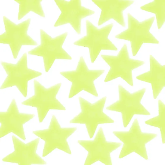 Estrellas Fluorescentes X100 Brillo En La Oscuridad. Color Verde