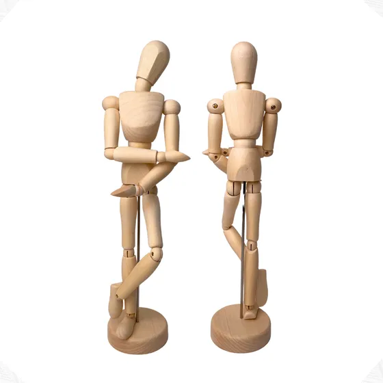 Boneco Articulado 32 Cm Motion Desenho Manequim Madeira Bekcommerce Decoração Flexivel Articulada